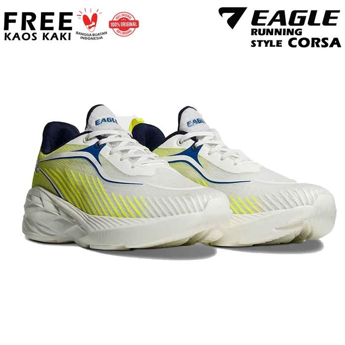 STOK TERBATAS  SEPATU RUNNING STYLE EAGLE CORSA ORIGINAL SEPATU OLAHRAGA LARI SENAM JOGING EMPUK