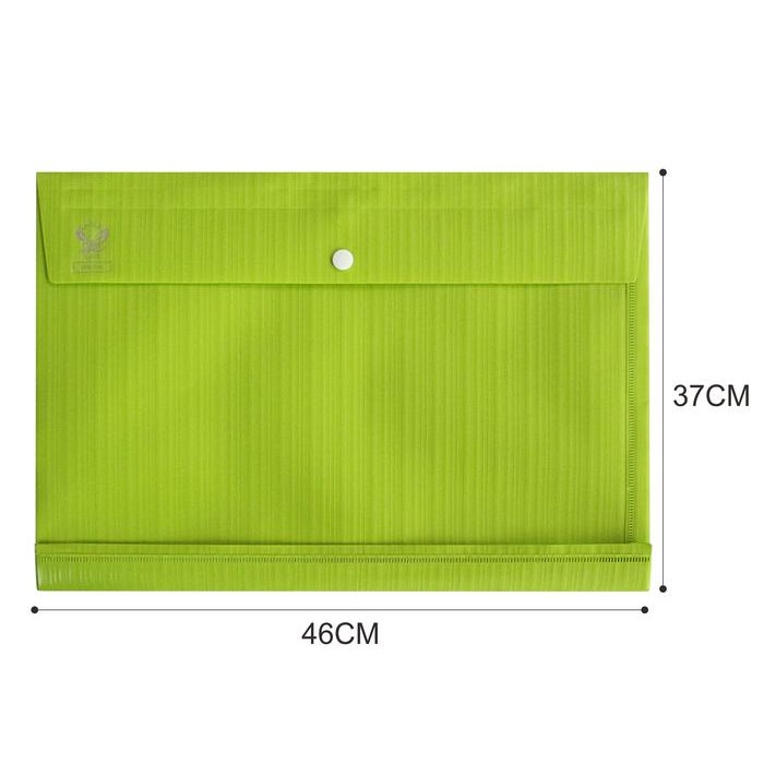 d29o- Eagle Map Plastik Kancing Opaque F4 (Folio) / Data Bag Isi 3 Pcs