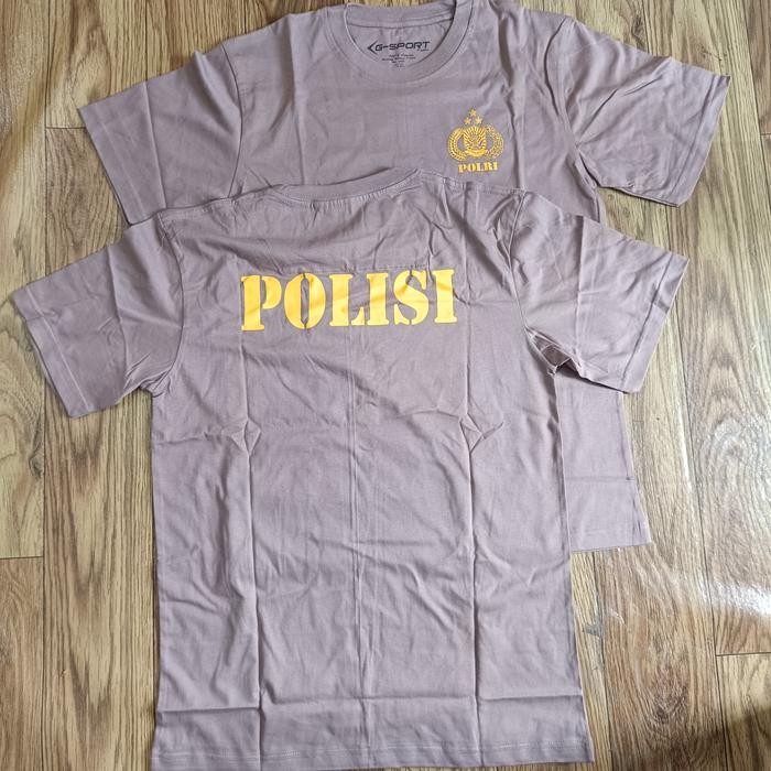 Kaos Coklat Polisi Bahan Katun / Kaos Coklat Polisi / Kaos Polisi new