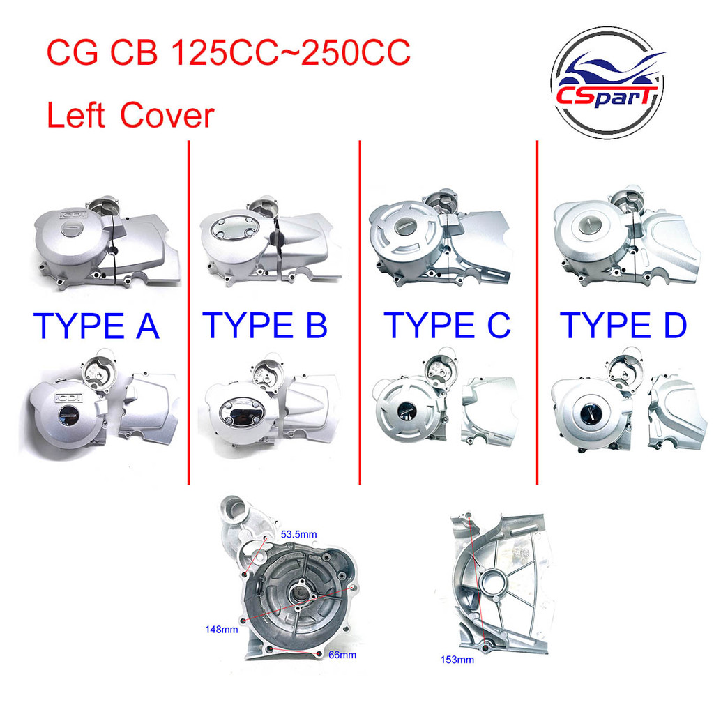 Engine Magnetor Sprocket Side Cover 125Cc 150Cc 200Cc 250 For Honda Cg Cb Dirt Pit Bike Atv Lifan