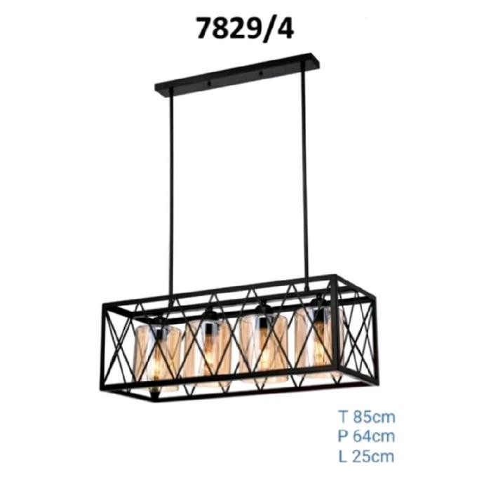 Unik Lampu Gantung Dekorasi Meja Makan Industrial Besi Terlariss 