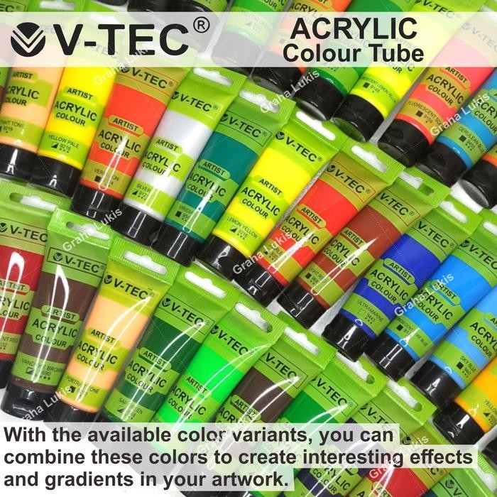 ProsesCPT- V-Tec Artist Acrylic Paint 250Ml / Cat Akrilik V-Tec 250Ml