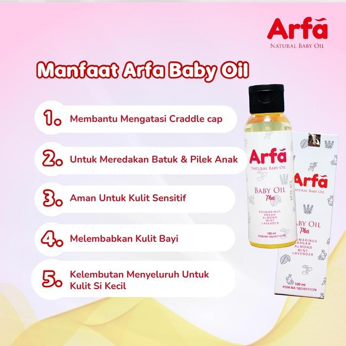gy30- Arfa Natural Baby Oil 2 Botol - Baby Body Massage Oil