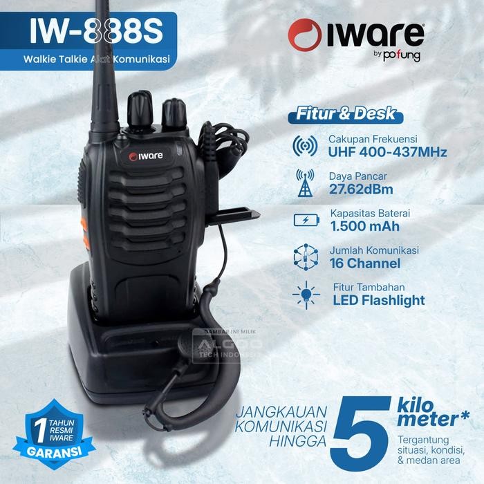 SALE IW-888S Walkie Talkie HT Radio Komunikasi Jarak Jauh