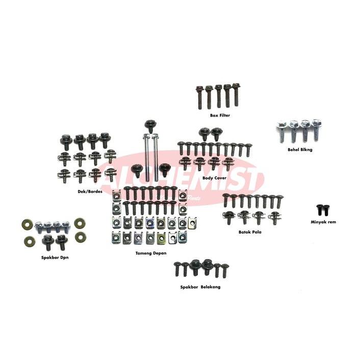 Terlaris Baut Yamaha Nouvo Z Fullset / Baud Nouvo Z Lele Fullset