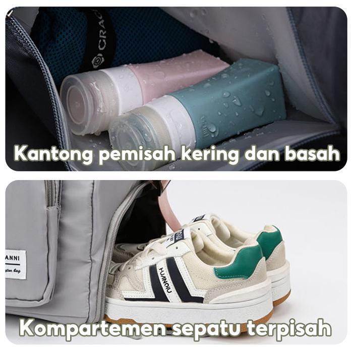 Tas Travel Duffel Simple / Tas Gym Wanita / Tas Olahraga / Tas Travel Kabin / Tas Selempang
