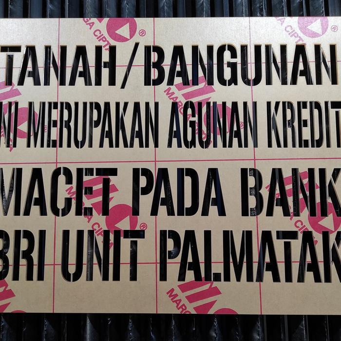 MAL cetakan Huruf Angka Stencils Stensil Akrilik Pylox cat semprot
