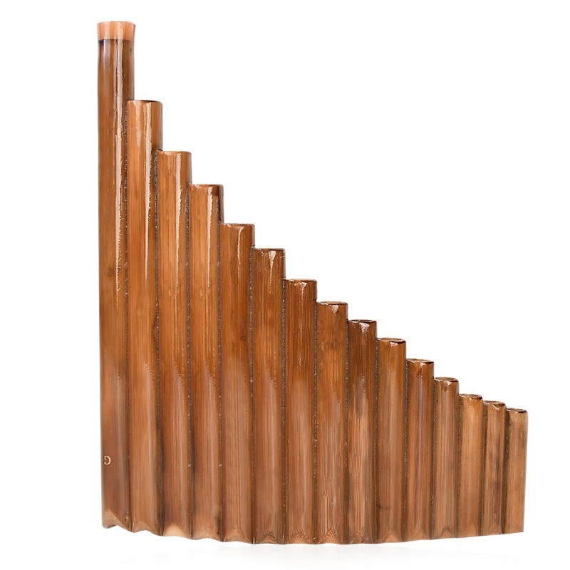BARU 15 Pipe G Key Flute Pan Folk Musical Instrument Pan Flute Bamboo Panpipes Chinese Traditional W