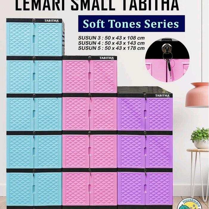 SALE LEMARI 3 SUSUN PINTU TABITHA SMALL PAKAIAN PLASTIK RAK ORIGINAL
