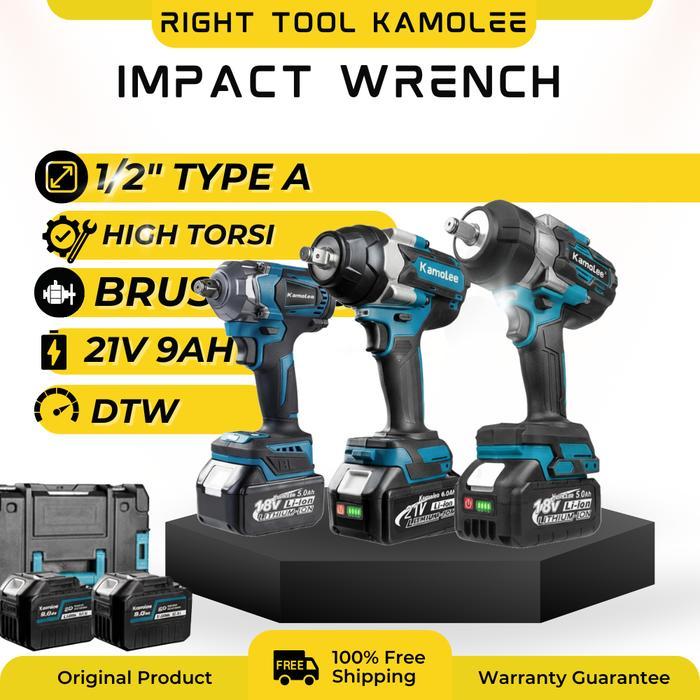 Kamolee Kunic 1/2 Electric Impact Wrench Brushless Dtw500 Dtw700 Dtw800 Dtw1300 Brushless Terbaruu!!