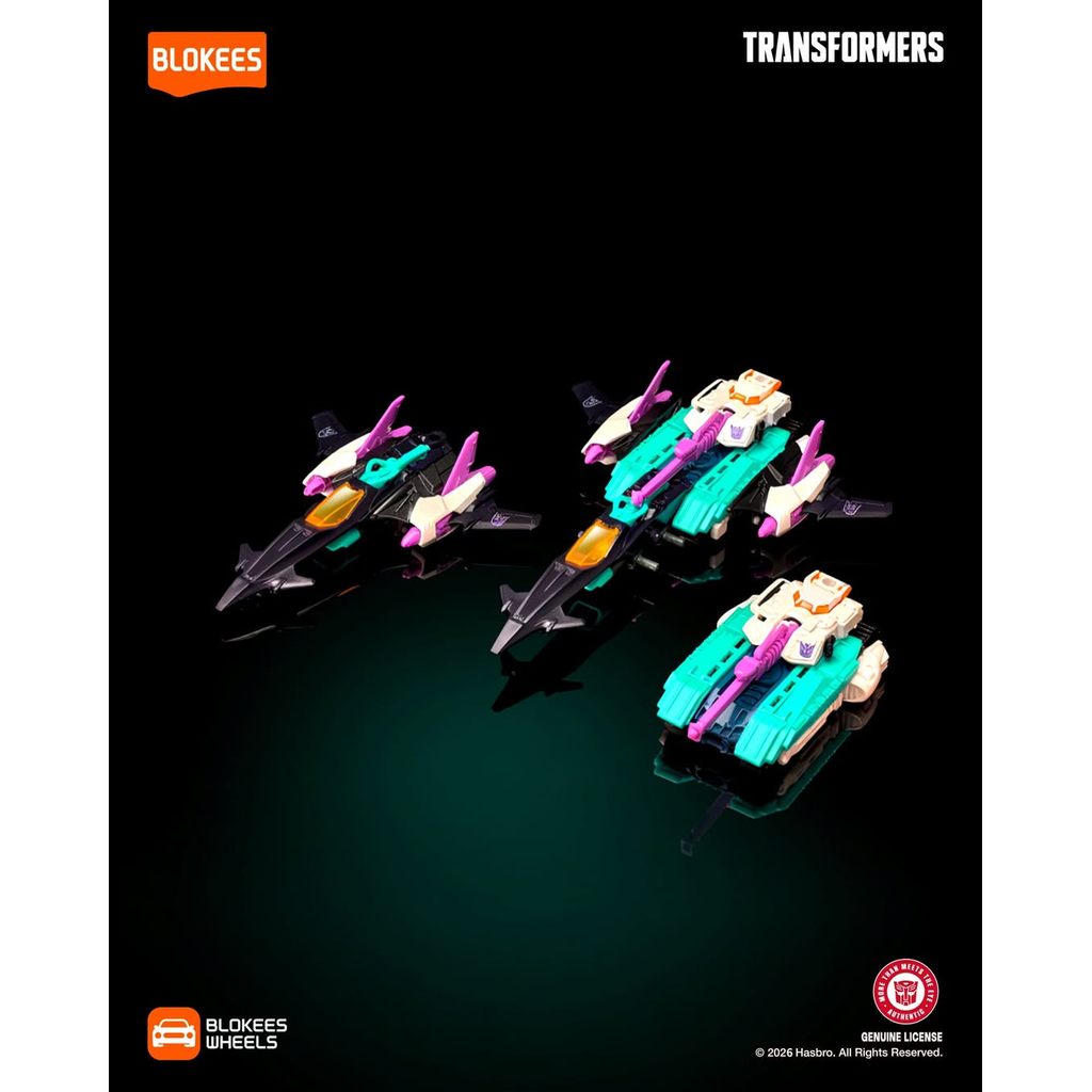 BLOKEES WHEELS TRANSFORMERS C02 Wreck & Rule OverLord Model Kit Hasbro Genuine License Plane Tank