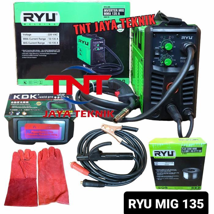 MESIN LAS CO2 RYU MIG MAG 135 A / TRAFO LAS INVERTER RYU MIG RIM 135 - PAKET 1 RYU 135