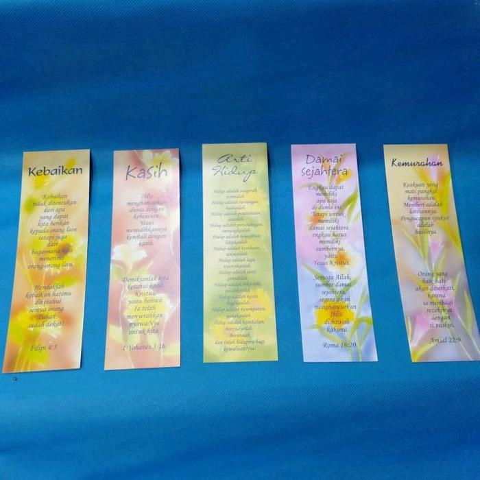 pembatas Alkitab/buku serii Buah Roh isi 5