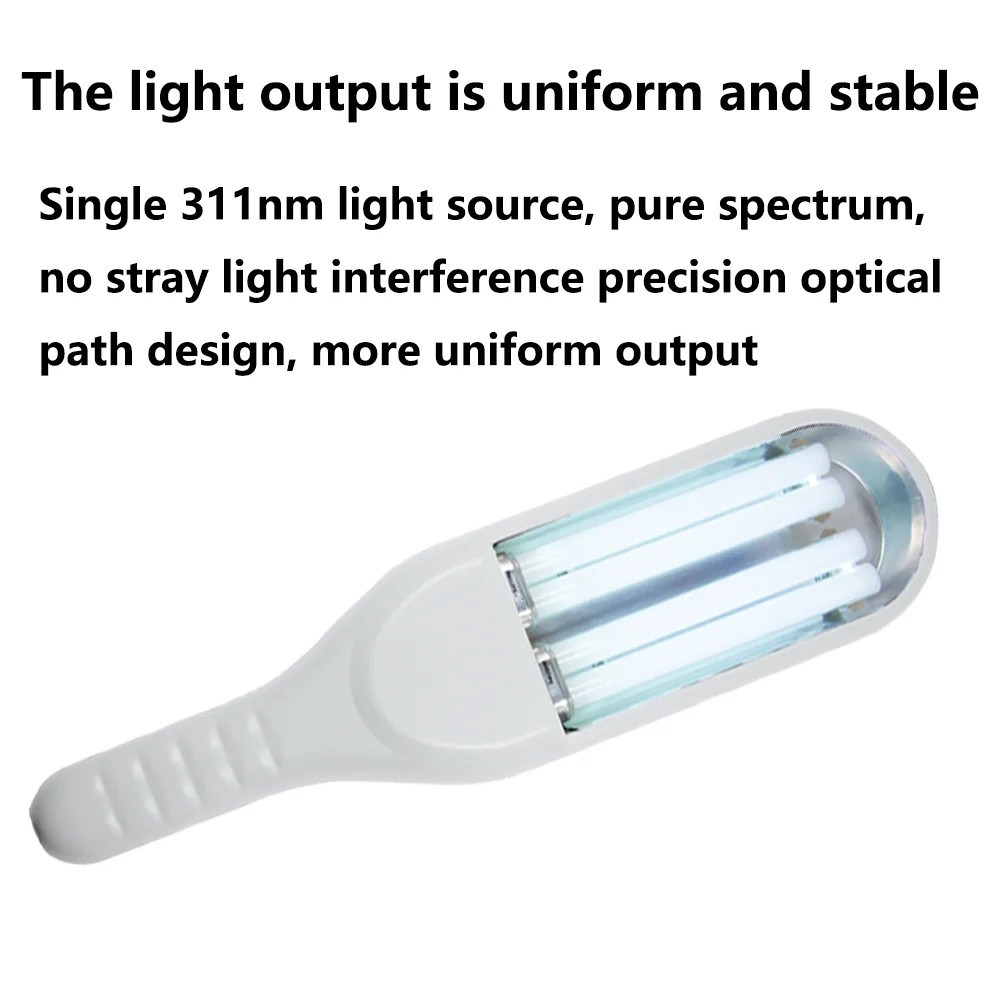311nm Ultraviolet Phototherapy Instrument Double Lamp UVB Lamp for Vitiligo Treatment Psoriasis Lamp