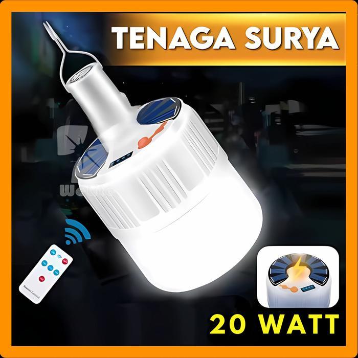 Emergency Lamp Led Lampu Solar Cell Gantung Panel Surya Rechargeable