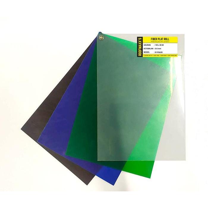Fiber Plastik Plat Penutup Pagar Motif Polos 0.8mm