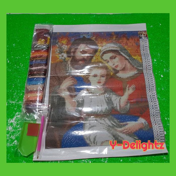BERGARANSI DIY DIAMOND PAINTING FULL ROUND - KELUARGA KUDUS YESUS