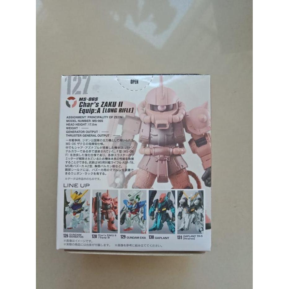 HOT SALE GUNDAM CONVERGE MS-06S CHAR'S ZAKU II/ EQUIP: A (LONG RIFLE) #127 TERMURAH