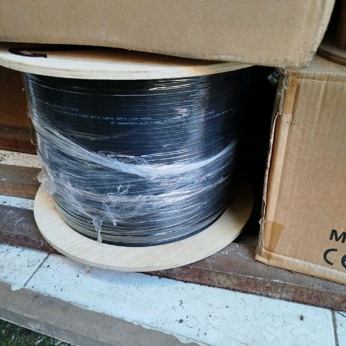 DROP CORE DROP WIRE KABEL DW FIBER OPTIC 2 CORE 3 SLING