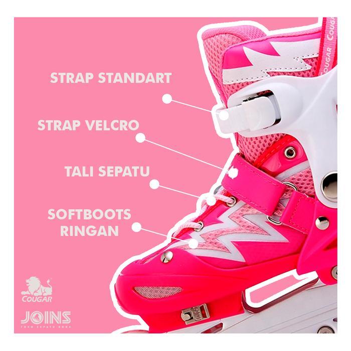 Sepatu Roda Anak Cougar Mzs835L Pink