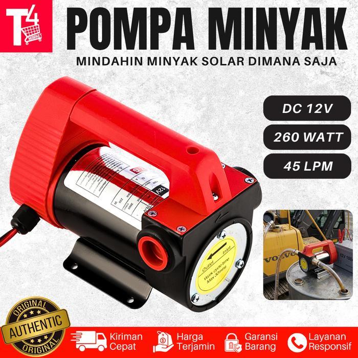 Cuci Gudang Pompa Solar Dc 12 Volt Mesin Sedot Minyak Oli Air 12V Oil Transfer Pump