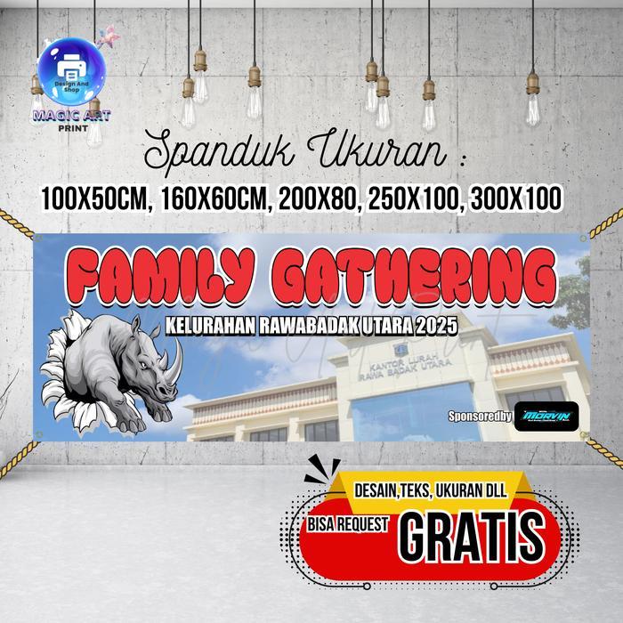 SPANDUK BANNER Family Gathering MMT Spanduk Custom 300x100