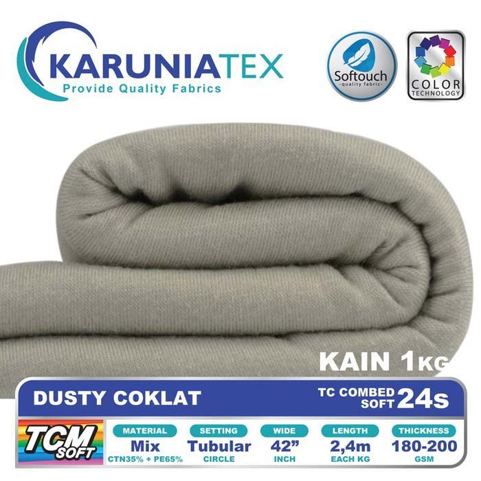 Kain Kaos TC Combed 24s Dusty Coklat Karunia Textile