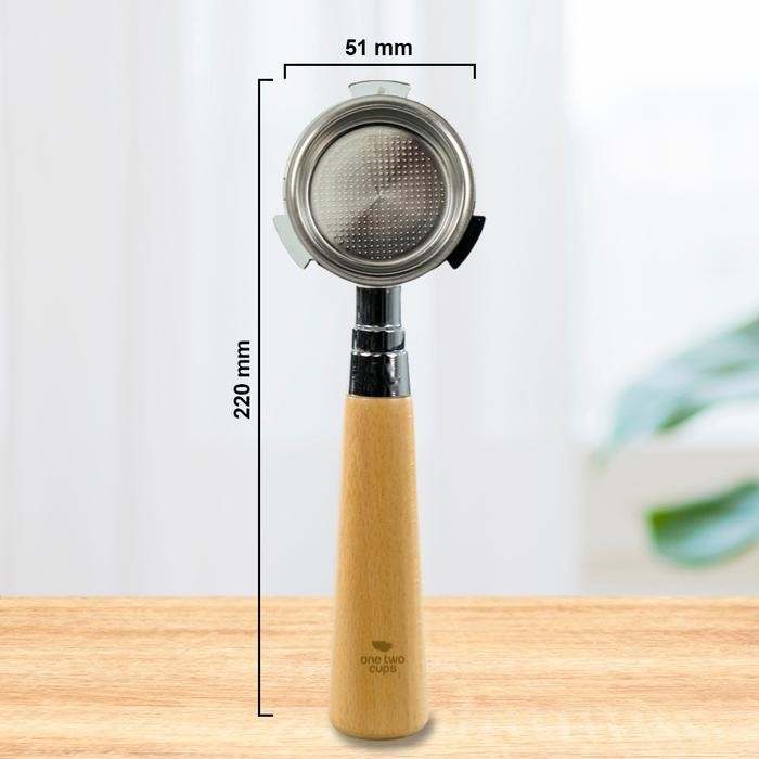 

PORTAFILTER MESIN ESPRESSO KOPI HANDLE COFFEE BOTTOMLESS 51MM - BROWN