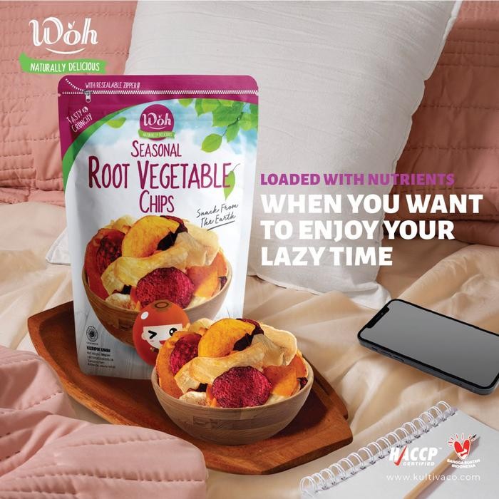 

BUNDLE 3PCS - WOH ROOT VEGETABLE CHIPS 50G KERIPIK UMBI GLUTEN FREE