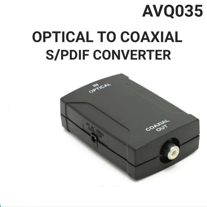 AVPRO AVQ035 Digital Optical TOSlink to Coaxial Audio SPDIF Converter
