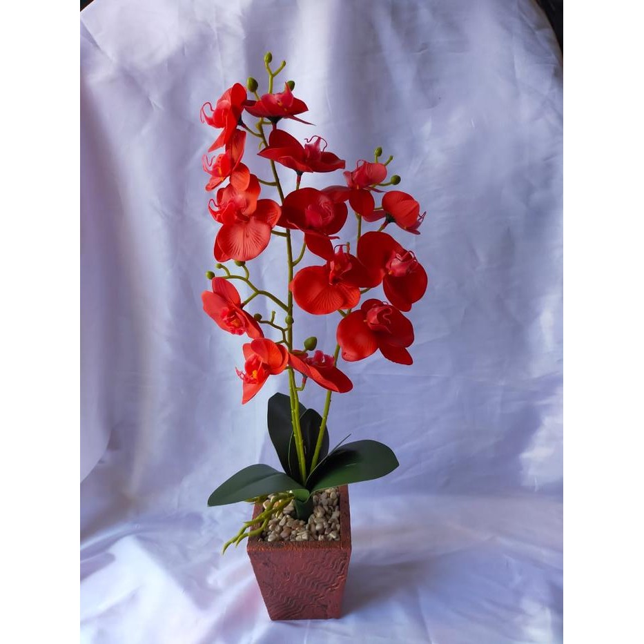 SM- BUNGA ANGGREK BUNGA PLASTIK/BUNGA HIAS/TANAMAN HIAS/ANGGREK LATEK