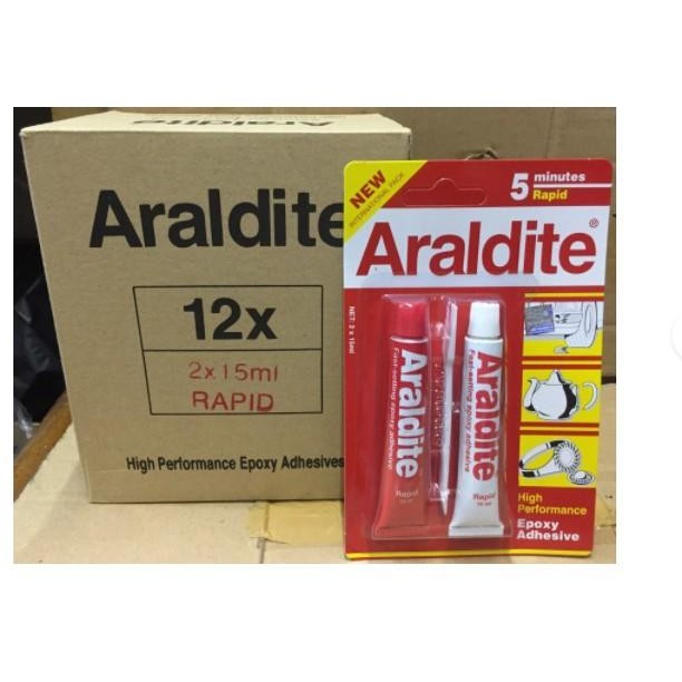 

LEM BESI ARALDITE ARALDIT MERAH EPOXY 5 MENIT RESIN+HARDENER ADHESIVE