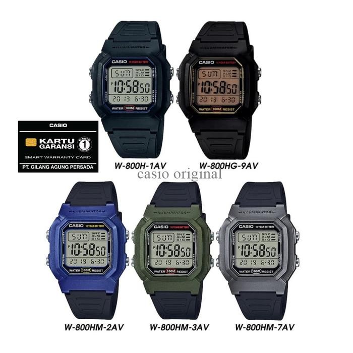 Jam Tangan Casio W 800Hm W-800Hm W-800H W-800Hg W-800H Original Resmi
