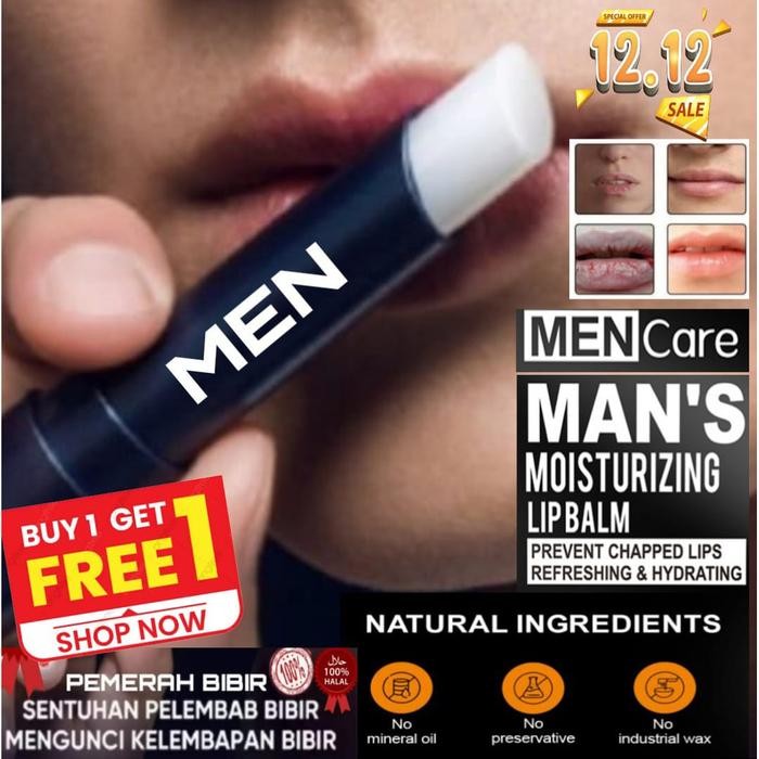 PEMERAH BIBIR PRIA/ PELEMBAB BIBIR PEROKOK/ LIP BALM SOLUSI BIBIR