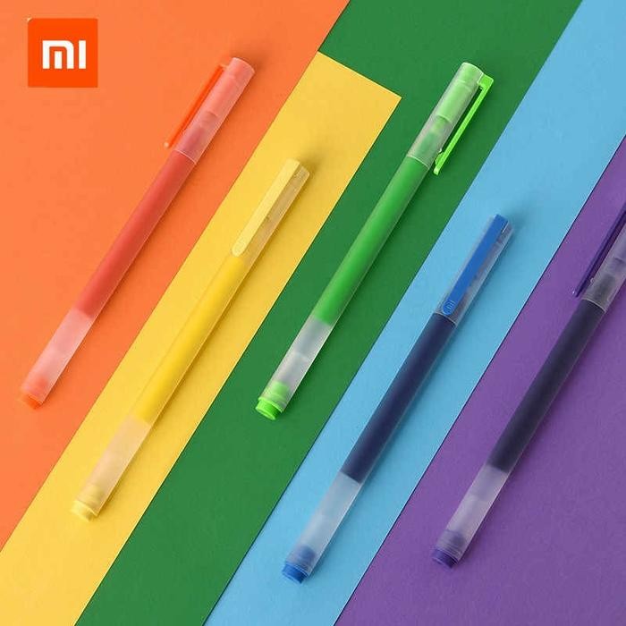 

Promo! Xiaomi Mijia Gel Pen Drawing Ballpoint Isi 5 Color Pulpen 0.5Mm