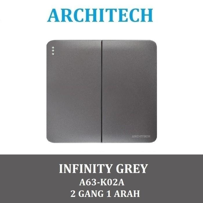 SAKLAR LAMPU / SAKLAR ARCHITECH INFINITY / SAKLAR GREY / SAKLAR DOBEL