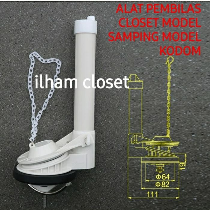 PEMBILAS CLOSET DUDUK MODEL TOMBOL SAMPING KLOSET KODOK SAMPING