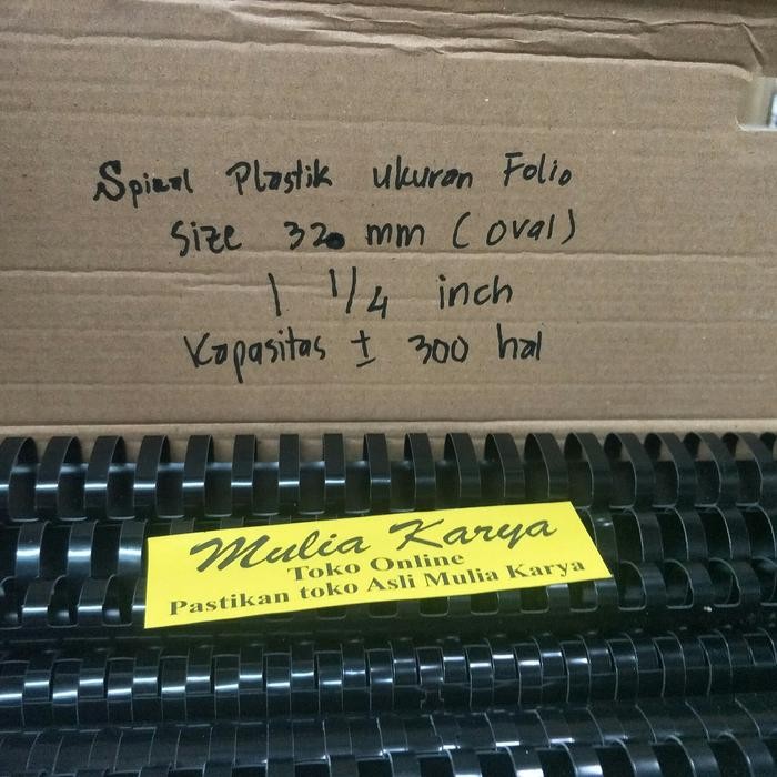 

SPIRAL PLASTIK JILID 1 1/4 INCH 32 MM FOLIO OVAL / DUS
