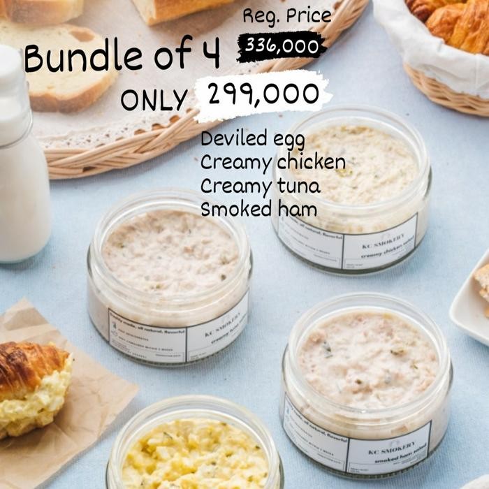 

Pilihan- Special Bundle Price 4 Breakfast Spread- Ham,Chicken,Tuna,Deviled Egg