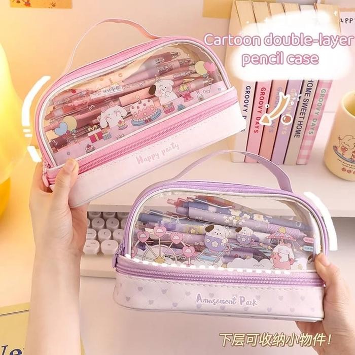

Sale Tempat Pena Lucu Tempat Pensil Dan Pulpen Kawaii Dual Slot Kawaii