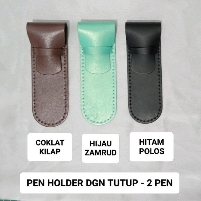

Pen Holder Kulit Asli Dengan Tutup Isi 2 Pen