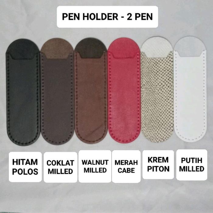 

Sarung Tempat Pen Pulpen Pensil Kulit Sapi Asli Leather Pen Case 2 Pen