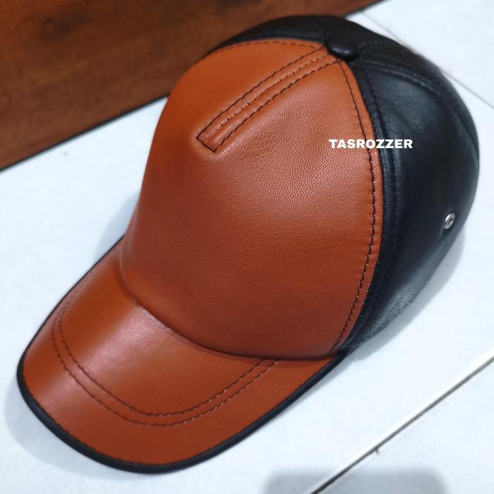 Topi kulit asli pria model keren