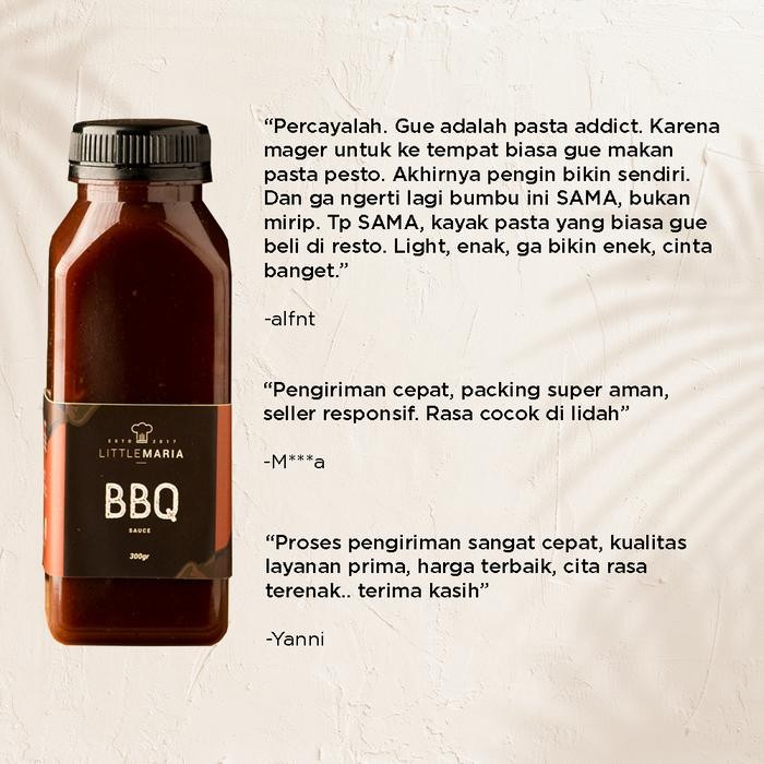 

(SINGLE SERVE) LittleMaria Smokey BBQ Sauce 100g