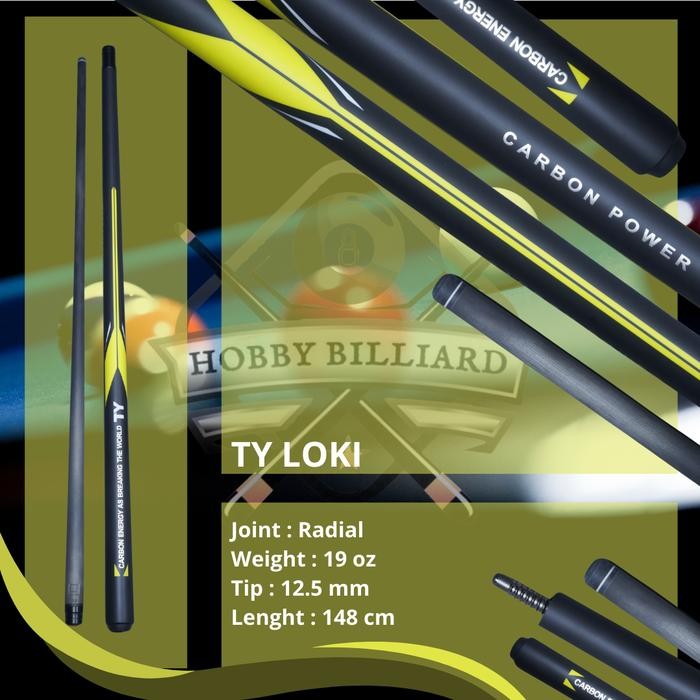 Fury Ty Loki Carbon + Extension Cue Stick Play Billiard