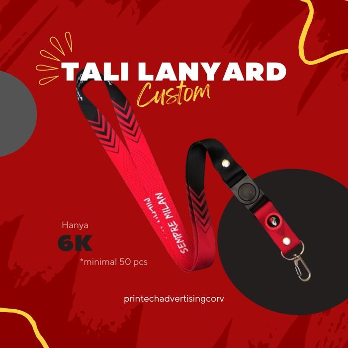 

New TALI LANYARD CUSTOM 1.5 CM 2 SISI FULL PRINT