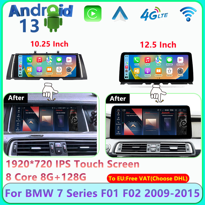 10.25" 12.5" Android 13 Touch Screen For BMW F01 F02 2009-2015 Car