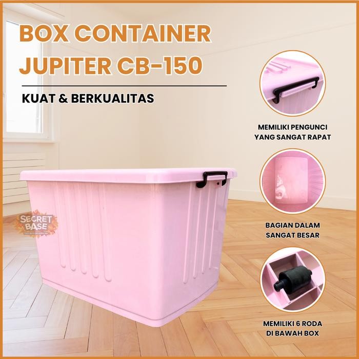 BOX CONTAINER 150 LITER + RODA - Kontainer Box / Container Box Plastik