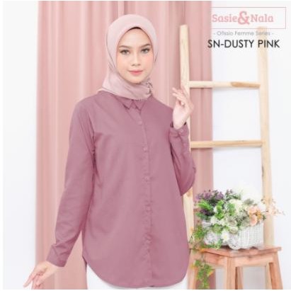 Pilihan- Kemeja Wanita Basic Katun Toyobo Red-Pink-Lilac Series Lilac Baju Muslim Atasan