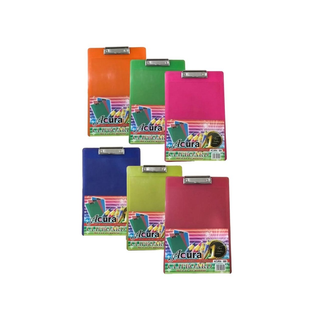 Pilihan- Papan Jalan Papan Ujian Plastik Clipboard Plastik Anti Pecah Warna